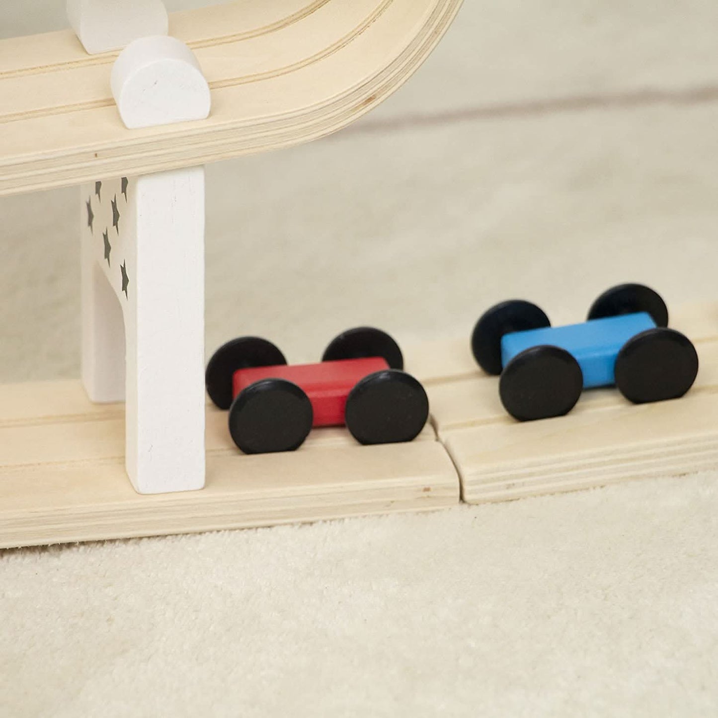 Wooden car ramp race set – fast, fun, and educational - The Nurturing Nook