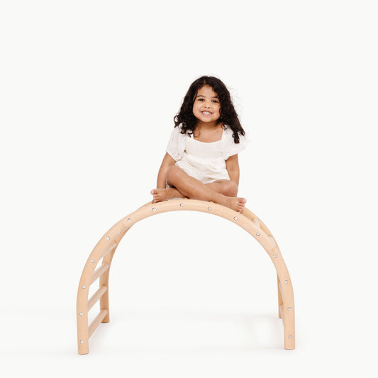 Wooden climbing arch - The Nurturing Nook