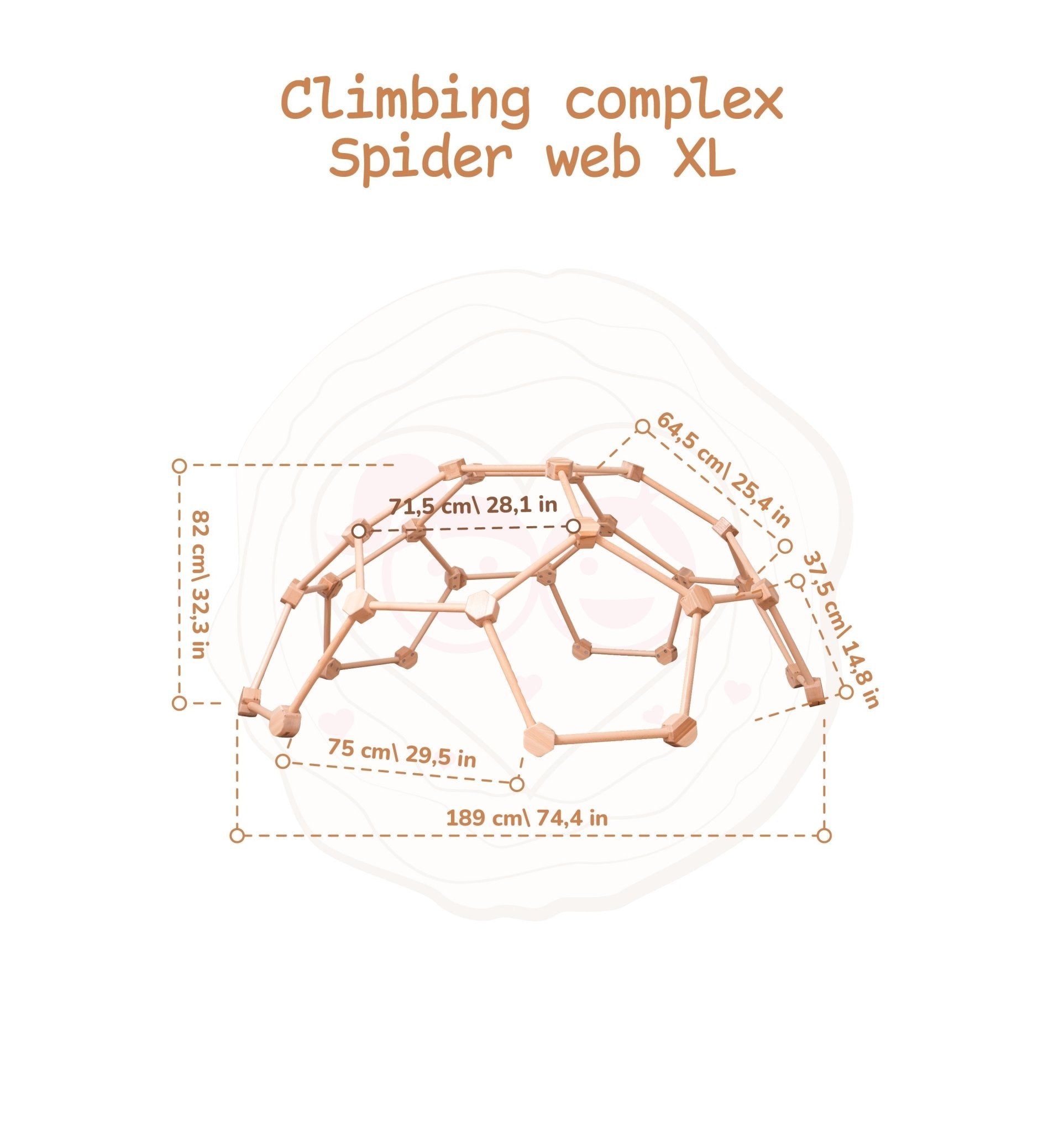 Wooden climbing dome - rainbow and neutral available - The Nurturing Nook