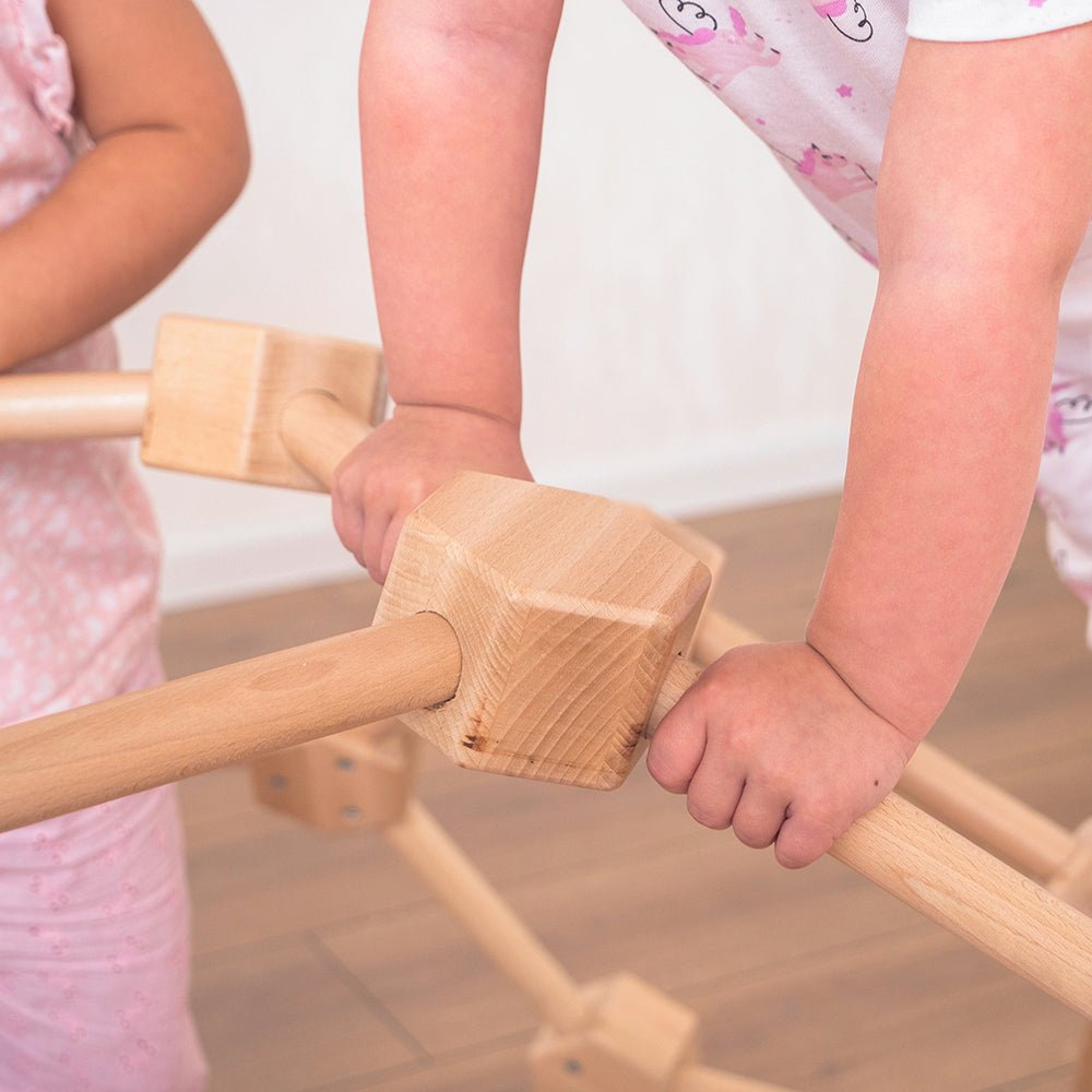 Wooden climbing dome - rainbow and neutral available - The Nurturing Nook