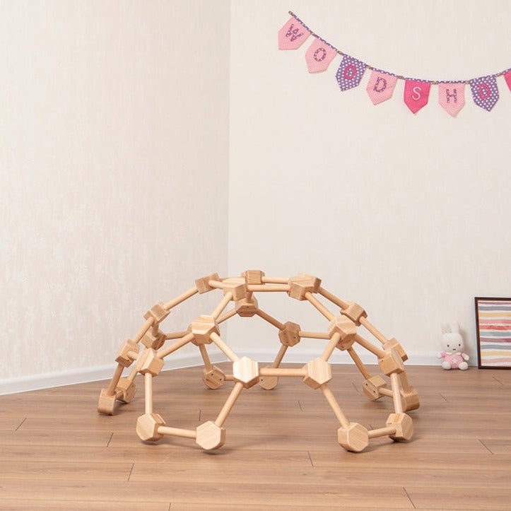 Wooden climbing dome - rainbow and neutral available - The Nurturing Nook