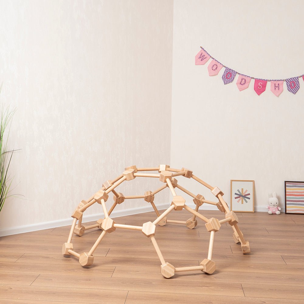 Wooden climbing dome - rainbow and neutral available - The Nurturing Nook