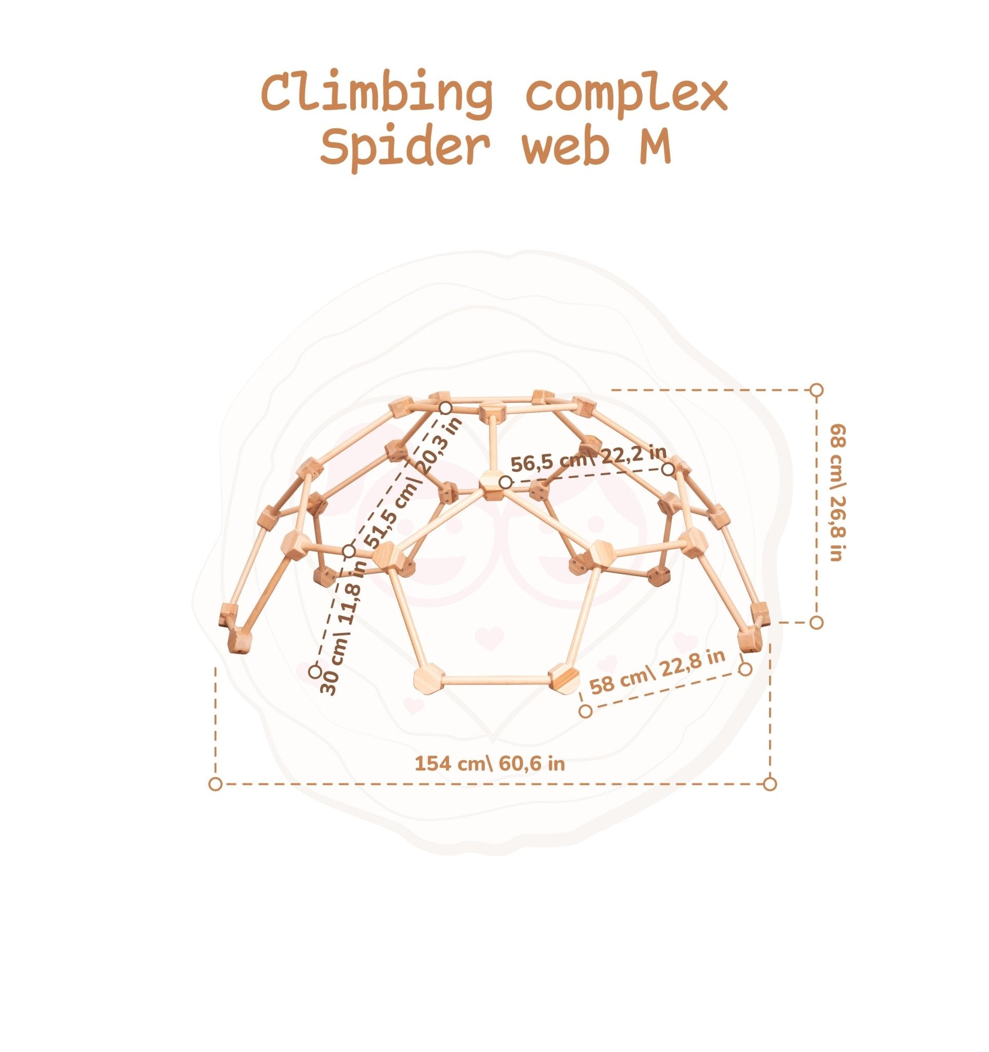 Wooden climbing dome - rainbow and neutral available - The Nurturing Nook