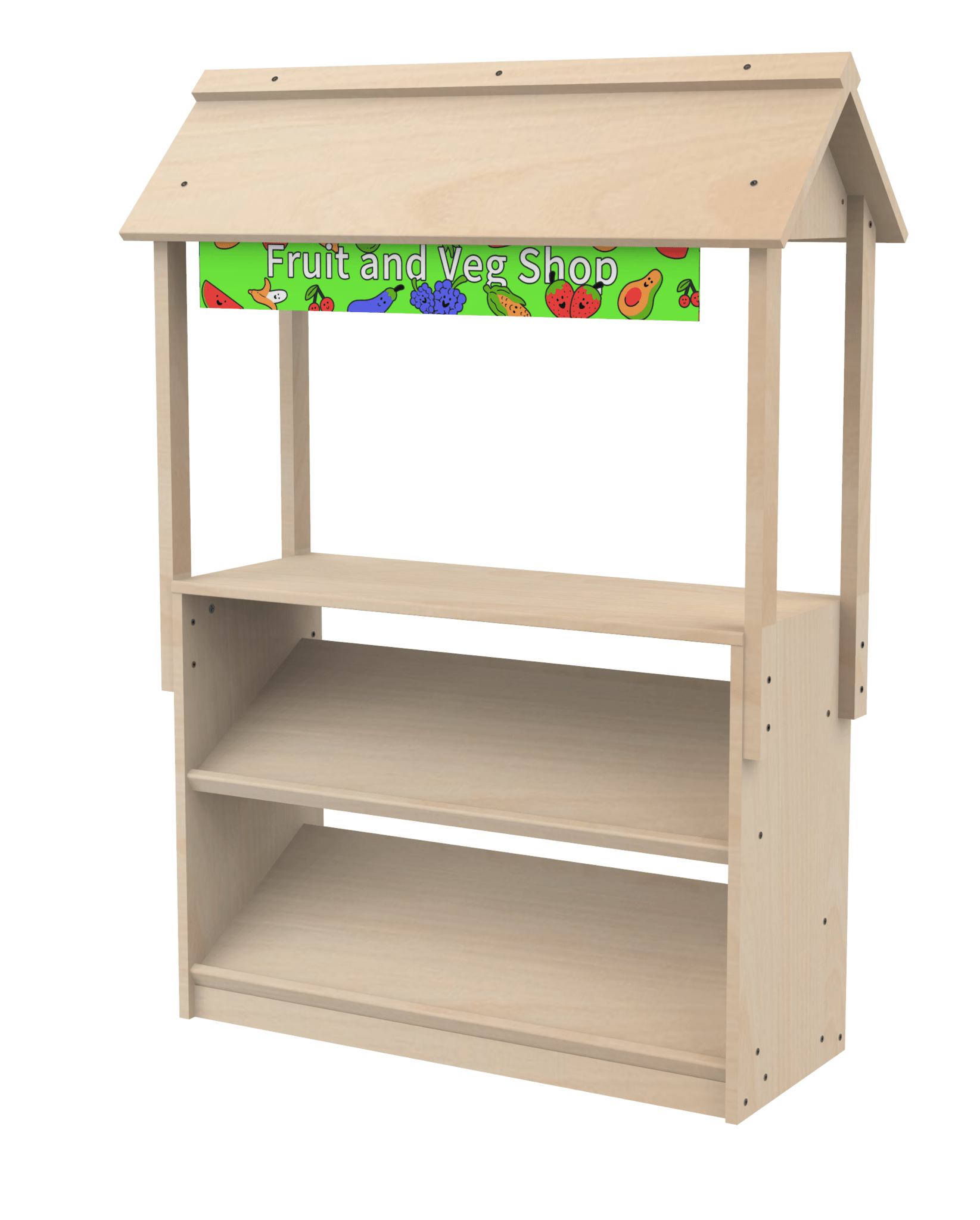 Wooden Farmers Market Stand for Pretend Play - The Nurturing Nook