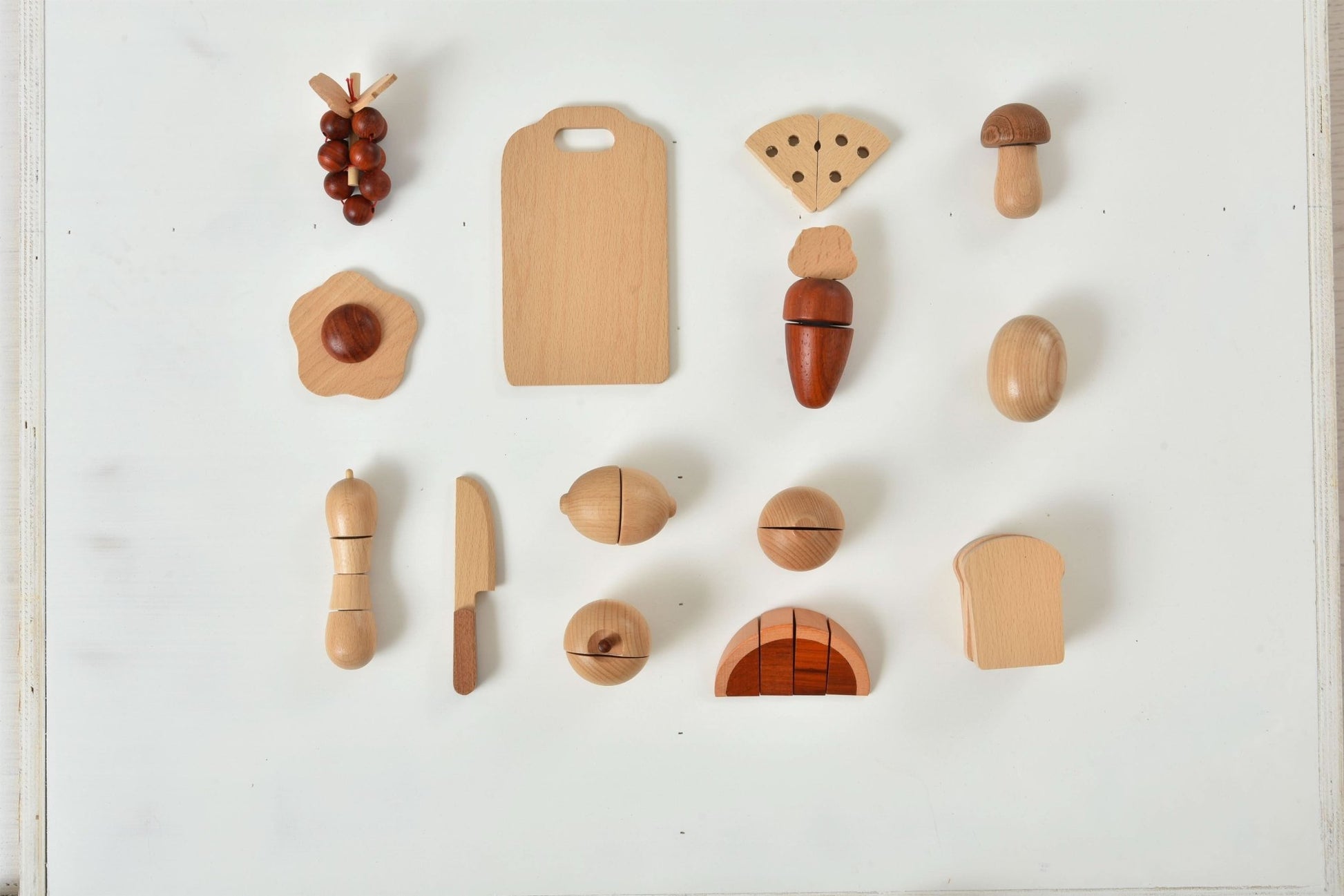 Wooden play food sets for kids kitchen - The Nurturing Nook