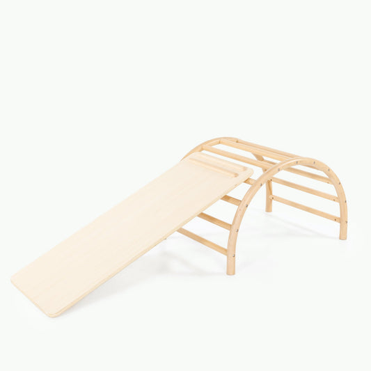 Wooden play gym slide - The Nurturing Nook