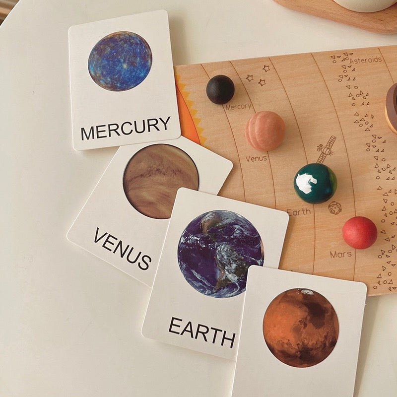 Wooden Solar System with 8 Planets 3 - D Model Puzzle Set - The Nurturing Nook