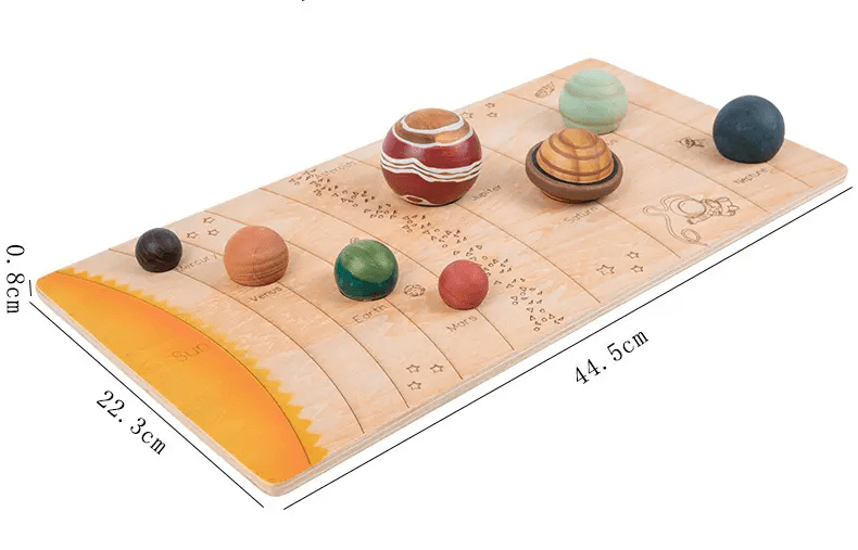 Wooden Solar System with 8 Planets 3 - D Model Puzzle Set - The Nurturing Nook