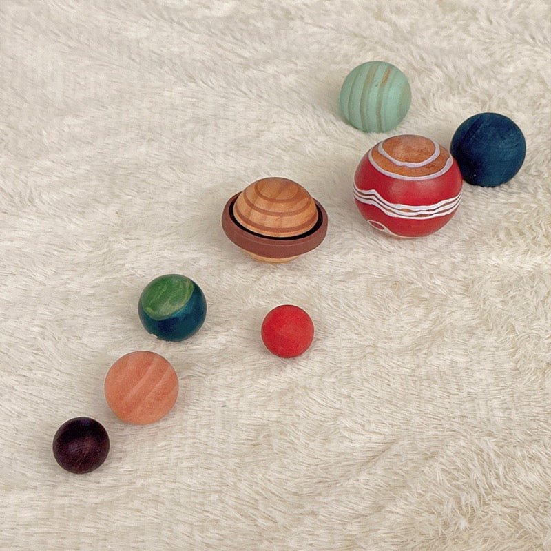 Wooden Solar System with 8 Planets 3 - D Model Puzzle Set - The Nurturing Nook