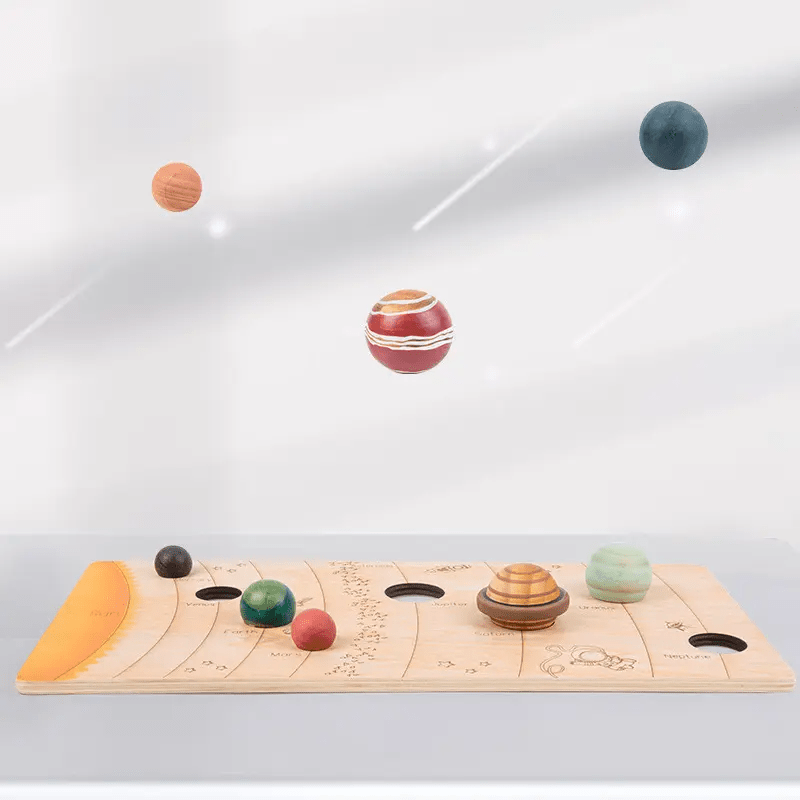 Wooden Solar System with 8 Planets 3 - D Model Puzzle Set - The Nurturing Nook