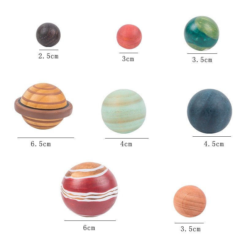 Wooden Solar System with 8 Planets 3 - D Model Puzzle Set - The Nurturing Nook