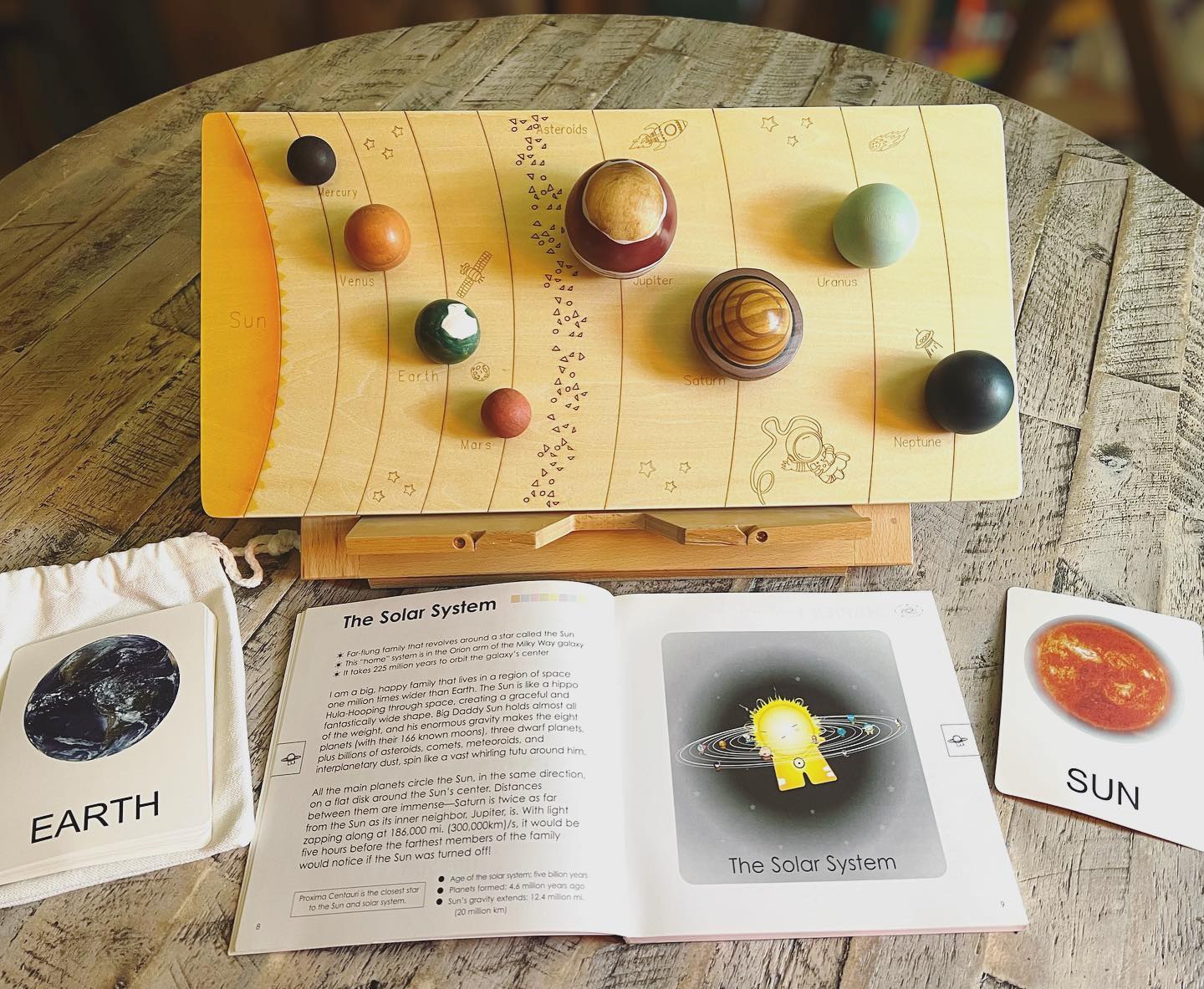 Wooden Solar System with 8 Planets 3 - D Model Puzzle Set - The Nurturing Nook