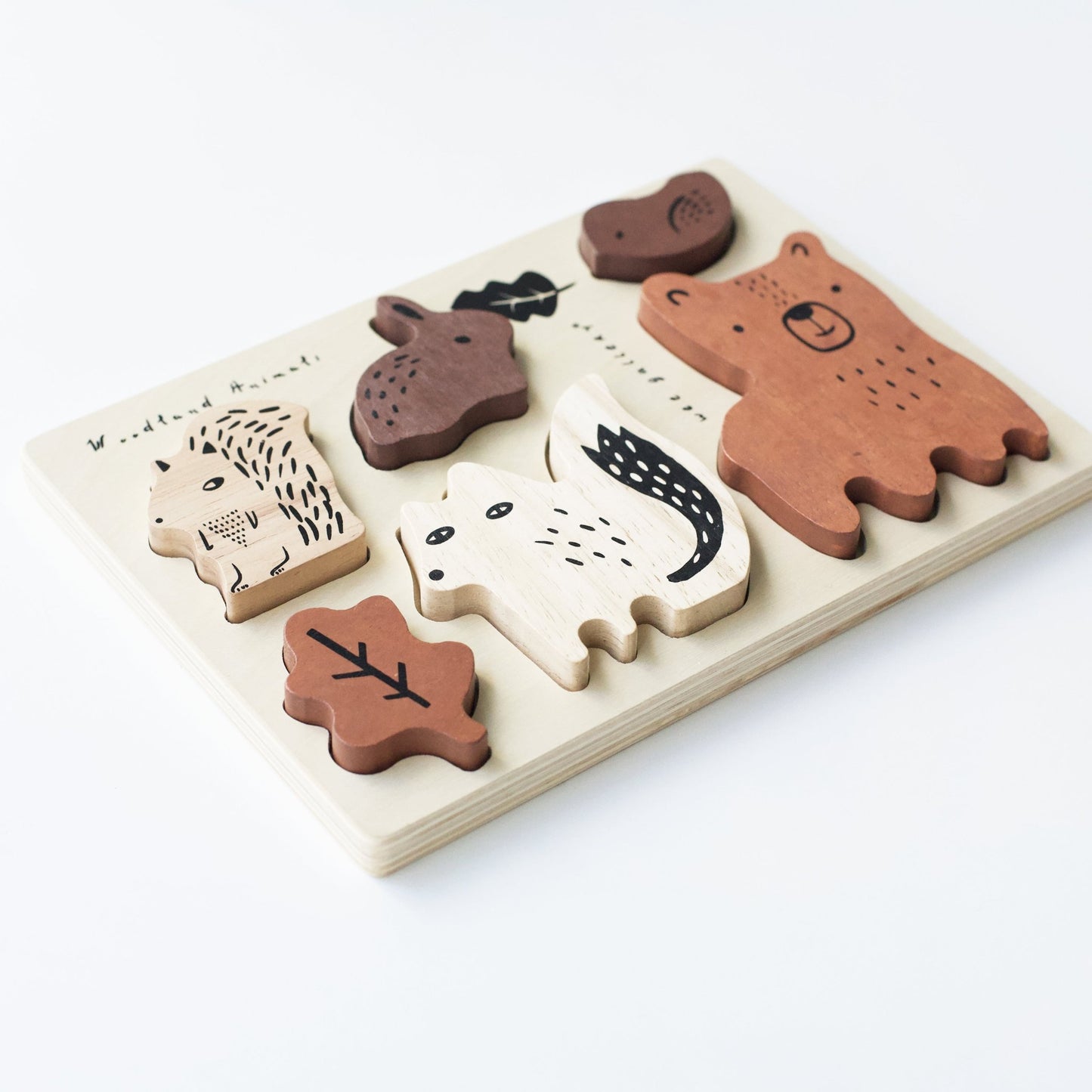 Wooden Tray Puzzle - Woodland Animals - The Nurturing Nook