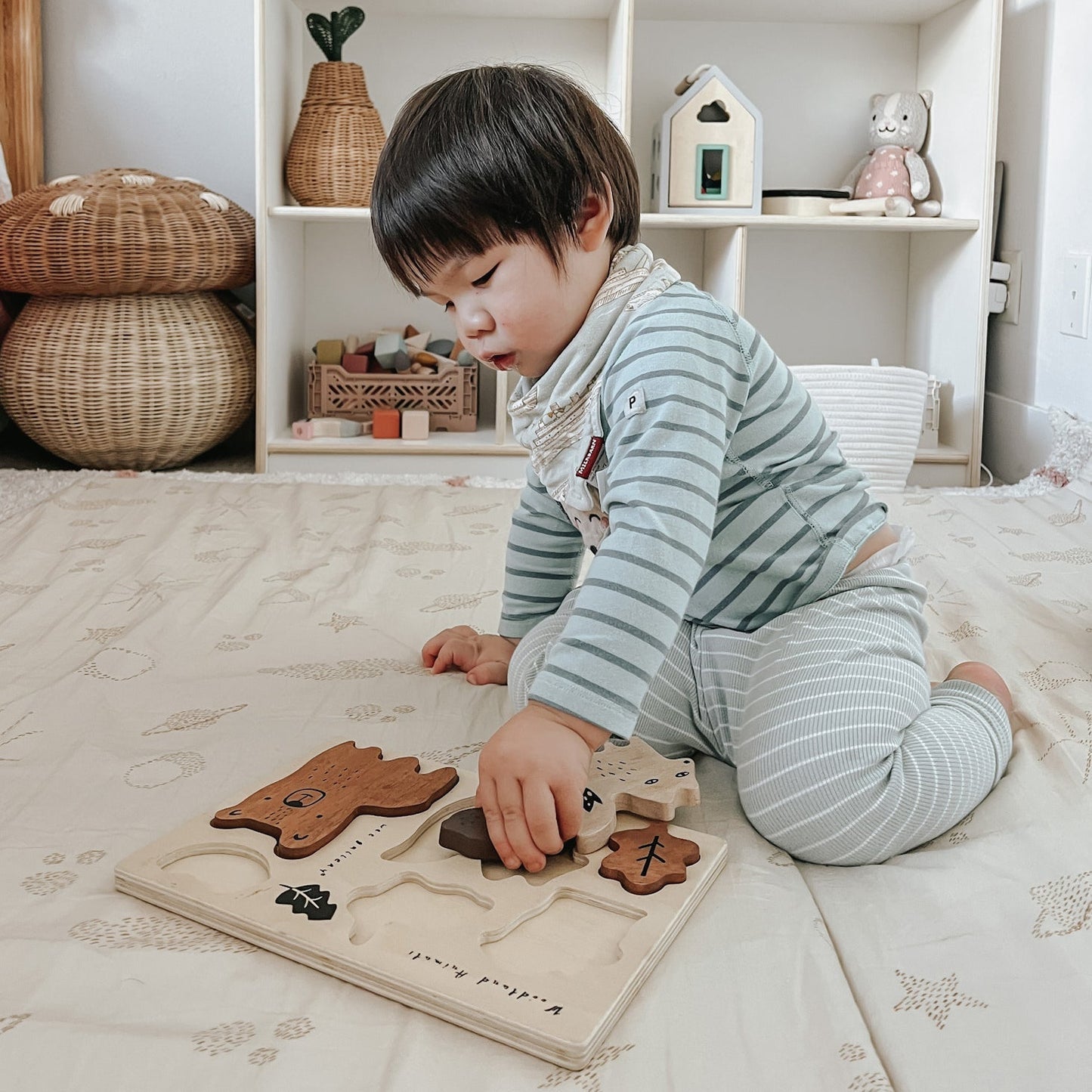 Wooden Tray Puzzle - Woodland Animals - The Nurturing Nook