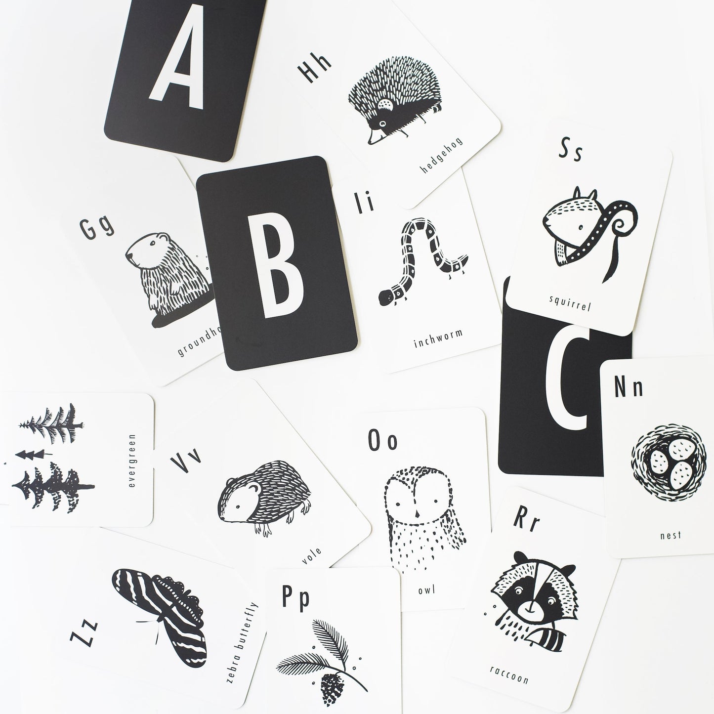 Woodland Alphabet Cards - The Nurturing Nook