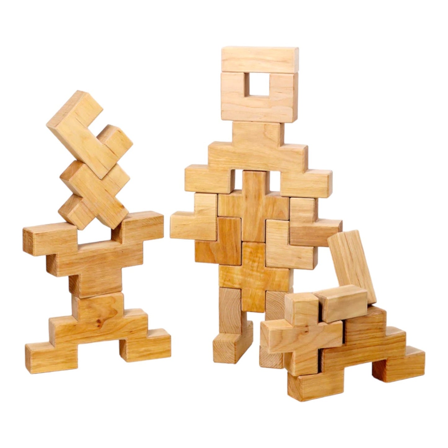 **Pre-order (Ships in 2-3 Weeks)**19 Pcs Wooden Stairway Building Blocks Set