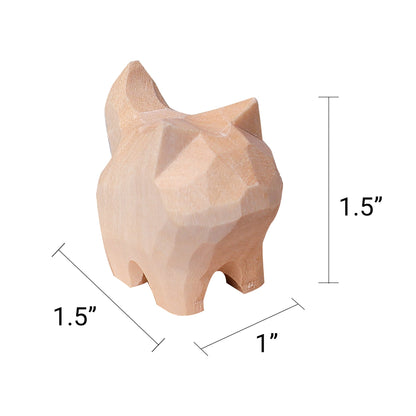 Hand-Carved Cat Painting Kit – Paint Two Cats, Create a Keychain