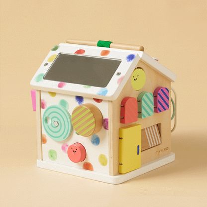 Brain & Hands Playset — Montessori Box (4–6 Months) + Activity Cube