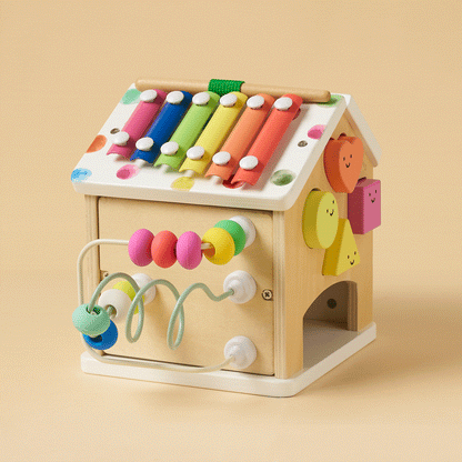 Brain & Hands Playset — Montessori Box (4–6 Months) + Activity Cube