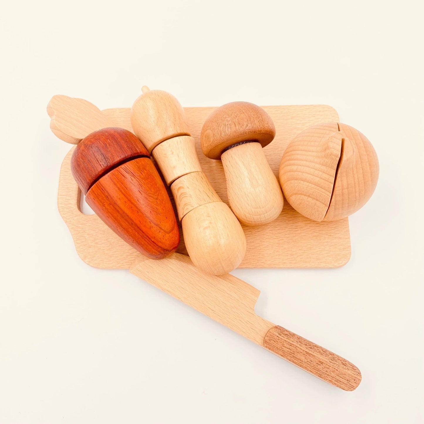 30 Pcs Wooden Fruits and Vegetables Cutting Playset - The Nurturing Nook