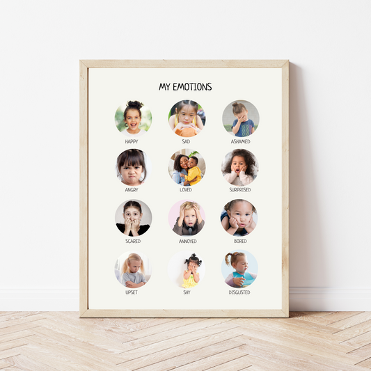 Feelings & Emotions Poster - Calming Techniques Chart for Classroom, Montessori & Homeschool Decor | Digital Download