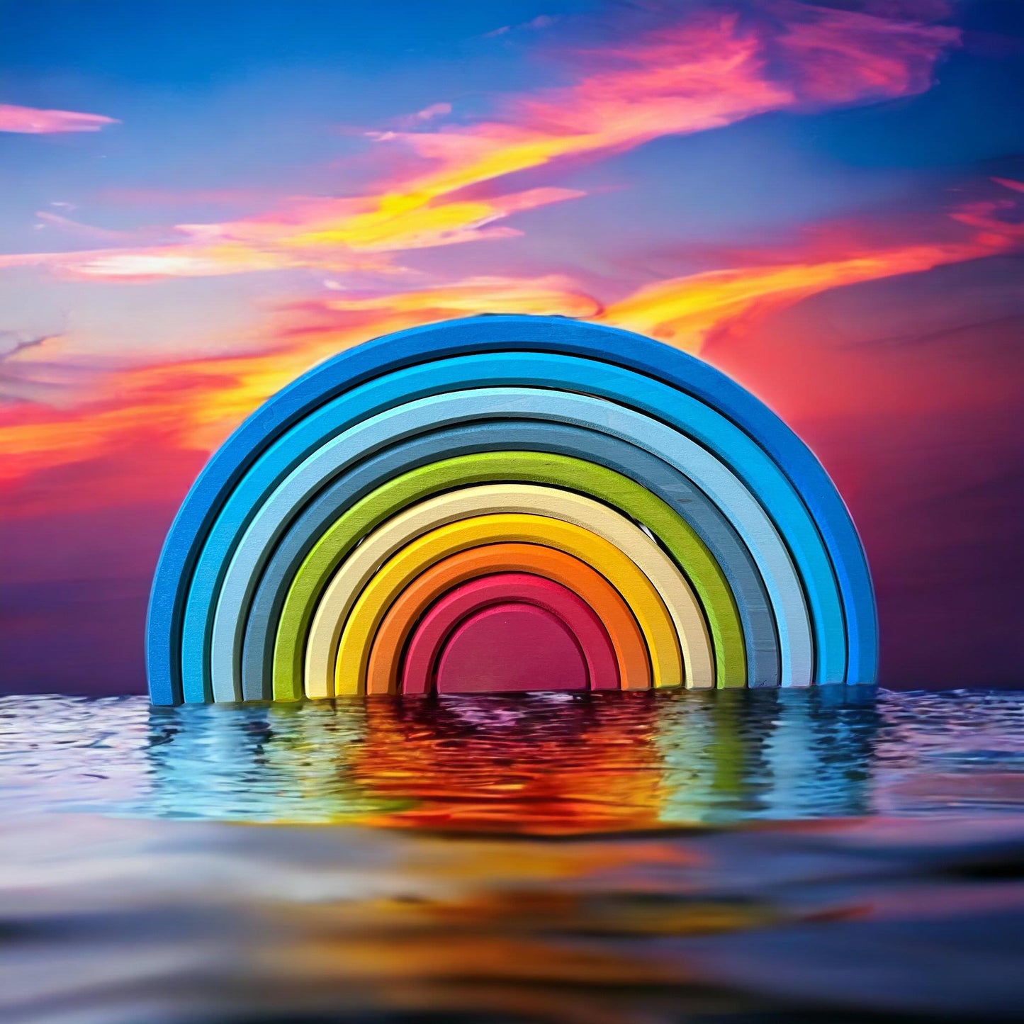 **Pre-order (Ships in 2-3 weeks)** 10 Pcs STAINED Gwawr Rainbow in Sunrise Color Limited Edition