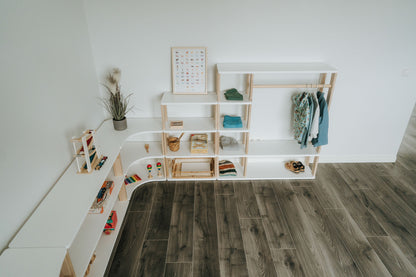 One Little Pine Montessori wardrobe clothing rack for kids