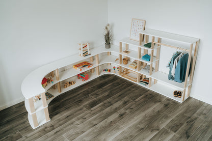 One Little Pine Montessori wardrobe clothing rack for kids