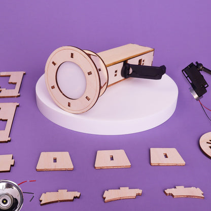Hand-Crank Flashlight DIY Kit, Educational STEM Toy