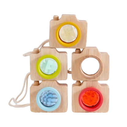 5 Pcs Mini Gemmed Wooden Camera Kaleidoscope - The Nurturing Nook