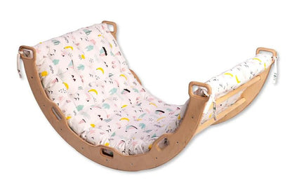 5 Piece Climbing Set: Climbing Triangle / Arch Rocker, XL Pillow and 2 Ramps - The Nurturing Nook