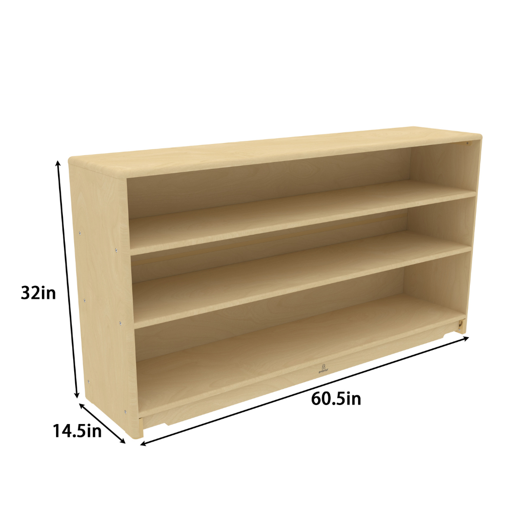 Montessori Classroom Shelf - 5' x 32" - Closed Back