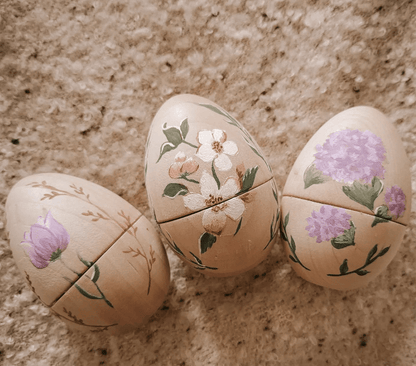 6 Pcs Magnetic Natural Wooden Eggs - The Nurturing Nook