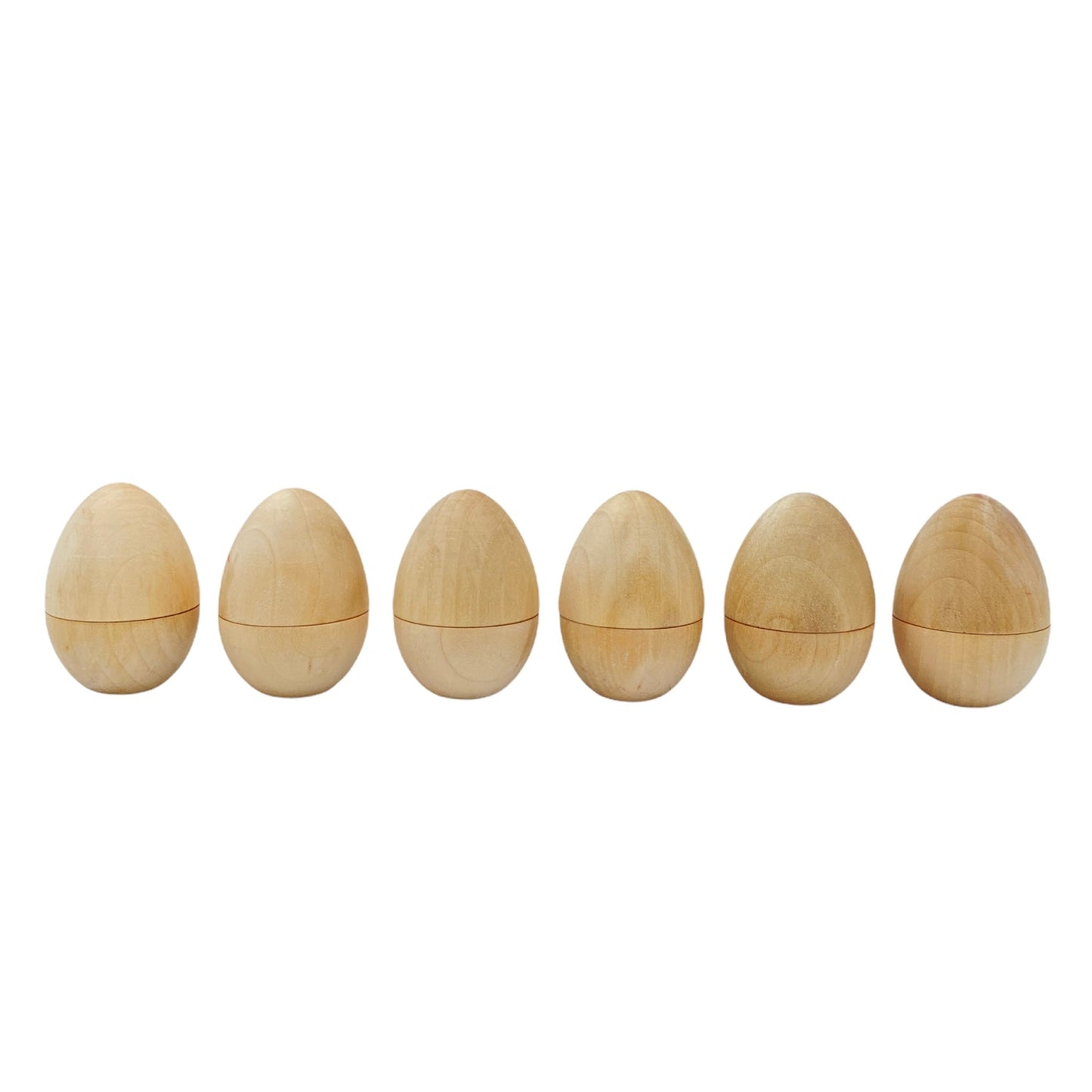 6 Pcs Magnetic Natural Wooden Eggs - The Nurturing Nook