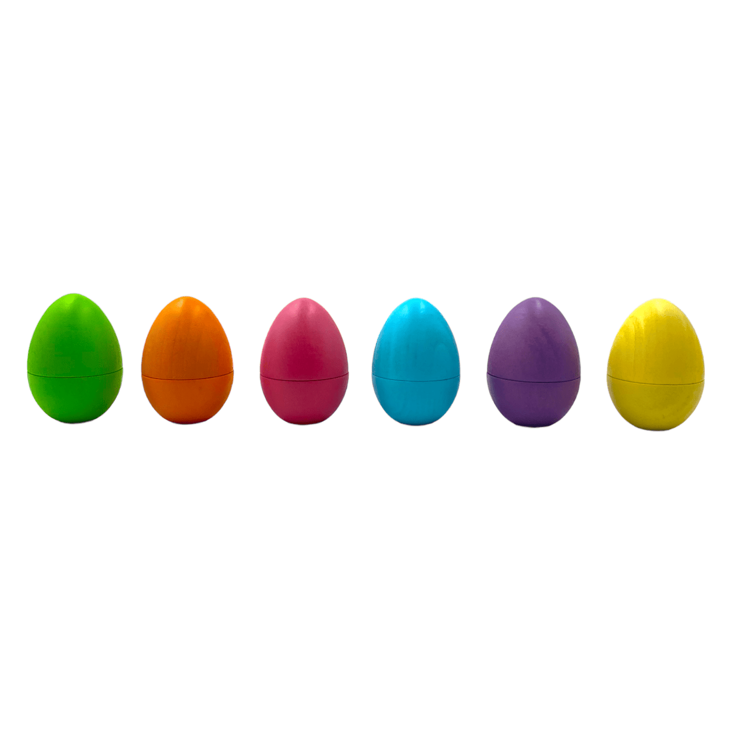 6 Pcs STAINED Magnetic Wooden Eggs in Pastel/Macaron Colors - The Nurturing Nook