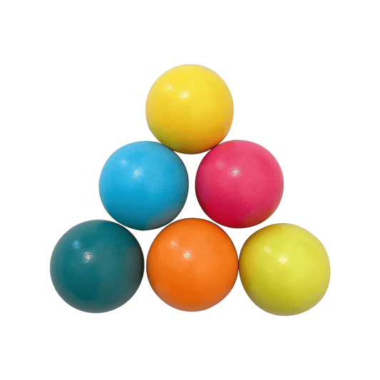 6 Pcs Wooden Balls in Pastel/Macaron Colors Diameter 1.8 inches - The Nurturing Nook