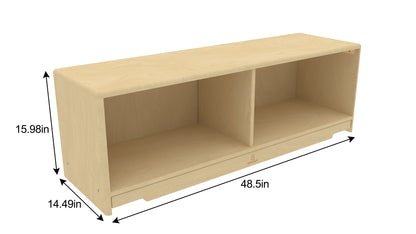 Montessori Classroom Shelf - 4' x 16" - Closed Back