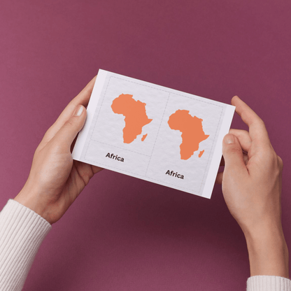 7 Continents Montessori 3 - Part Cards | Nomenclature Cards | Educational Printable Cards - The Nurturing Nook
