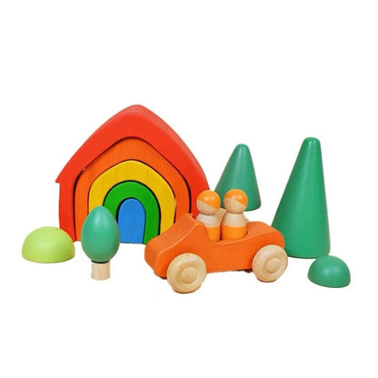 8 Pcs Wooden Trees Toy Set - The Nurturing Nook