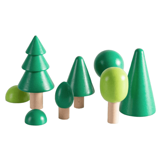 8 Pcs Wooden Trees Toy Set - The Nurturing Nook