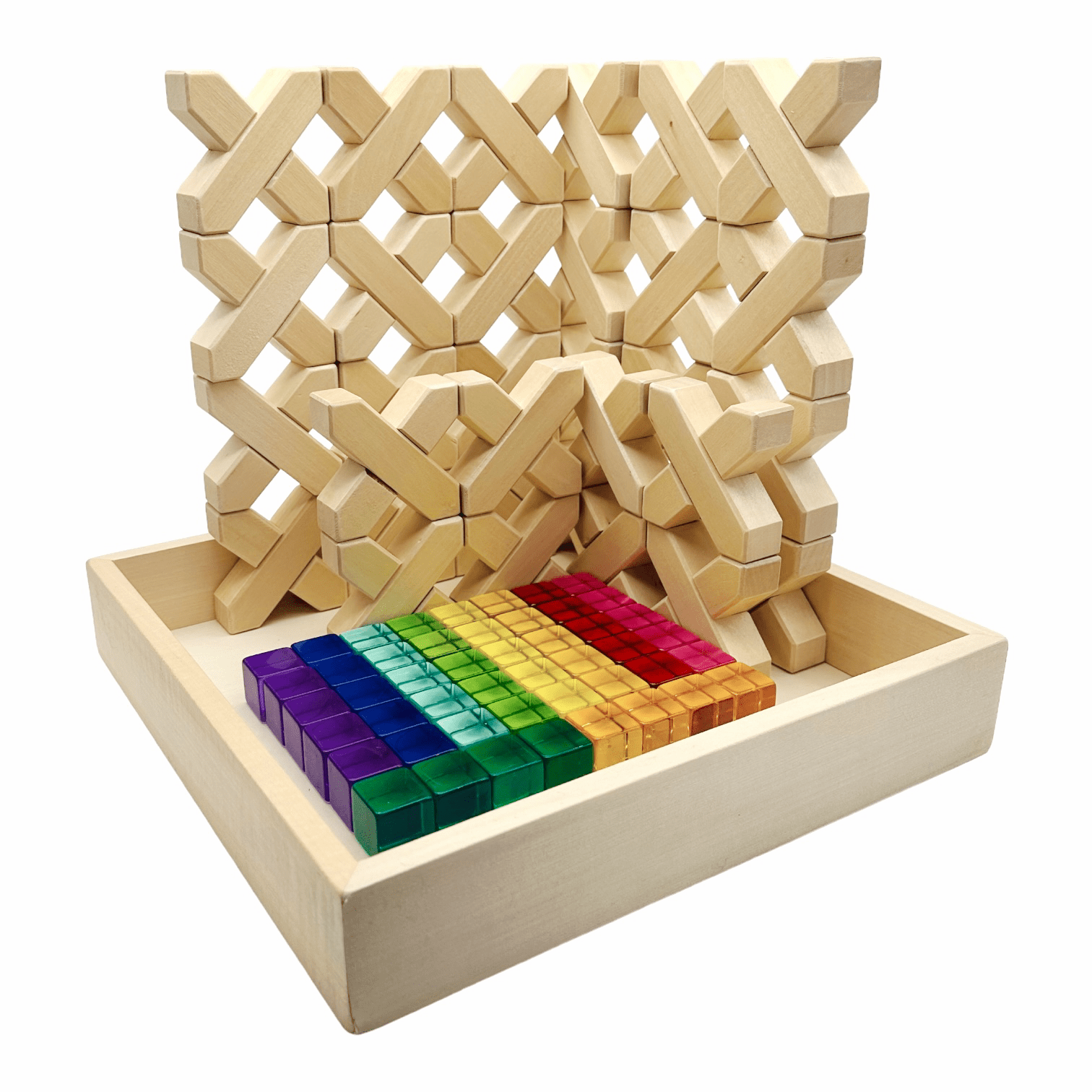 80 Pcs Combination Set with 32 X - shape and 48 Lucite Cubes - The Nurturing Nook