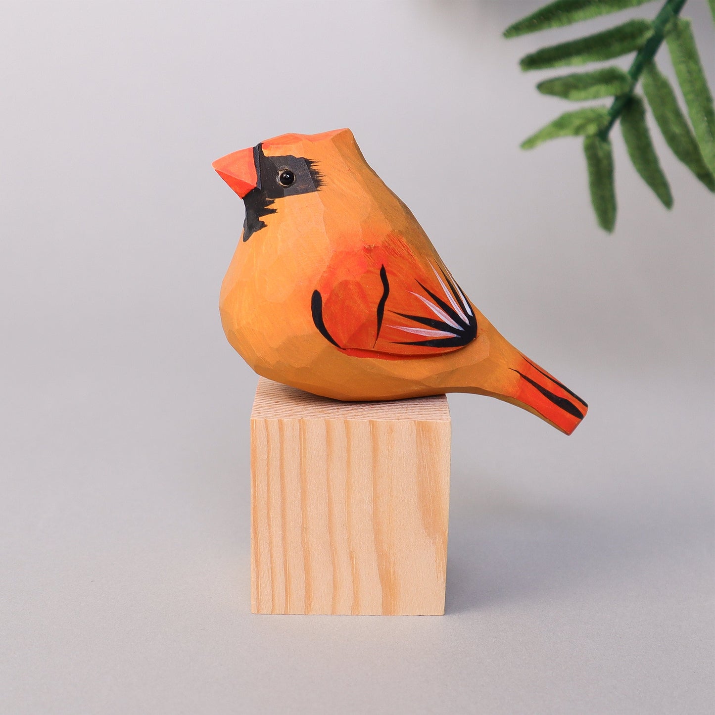 Hand Carved Cardinal Bird, Unique Gift for Loved Ones
