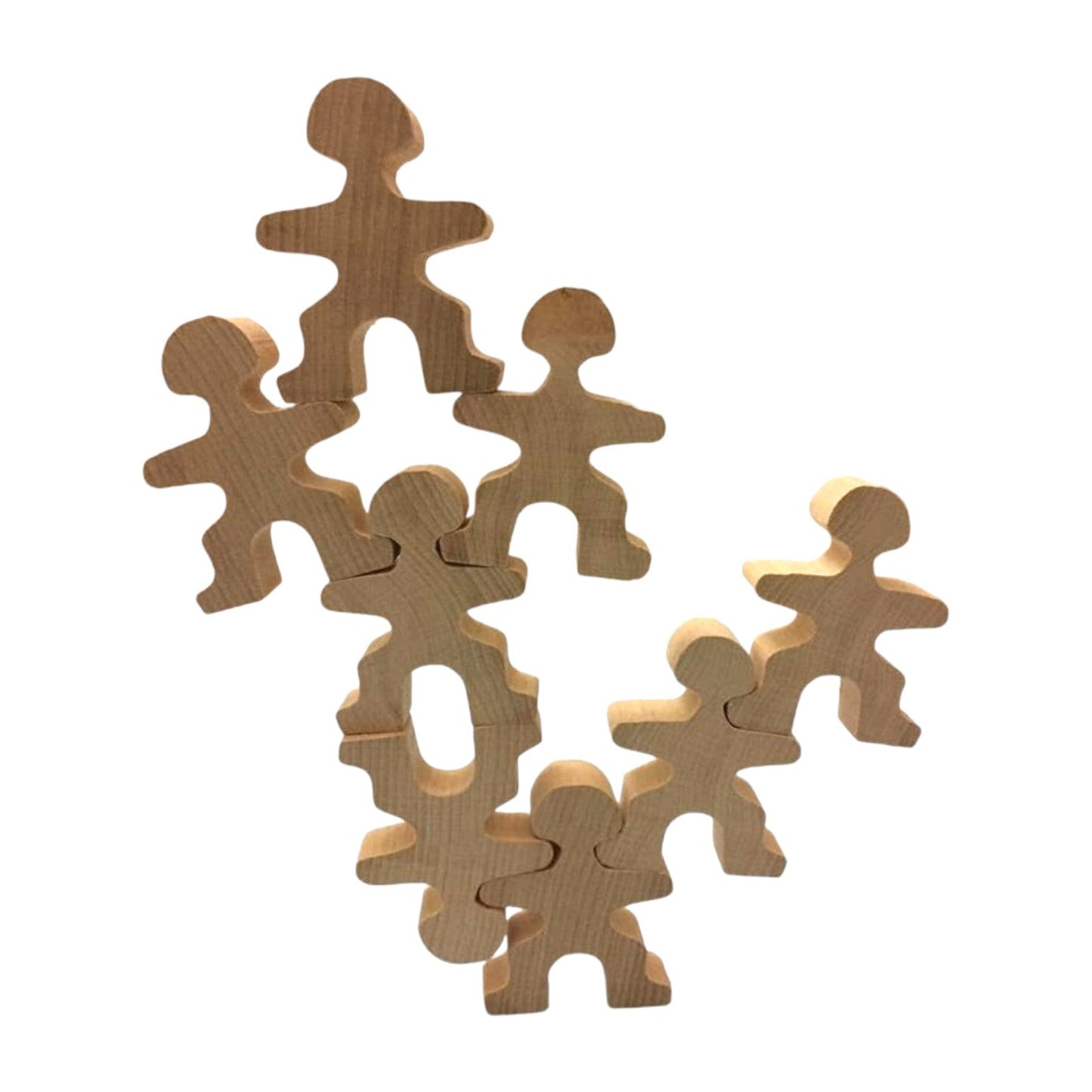 **Pre-order (Ships in 2-3 Weeks)**32 Pcs Wooden Little Balancing People Stacking Set