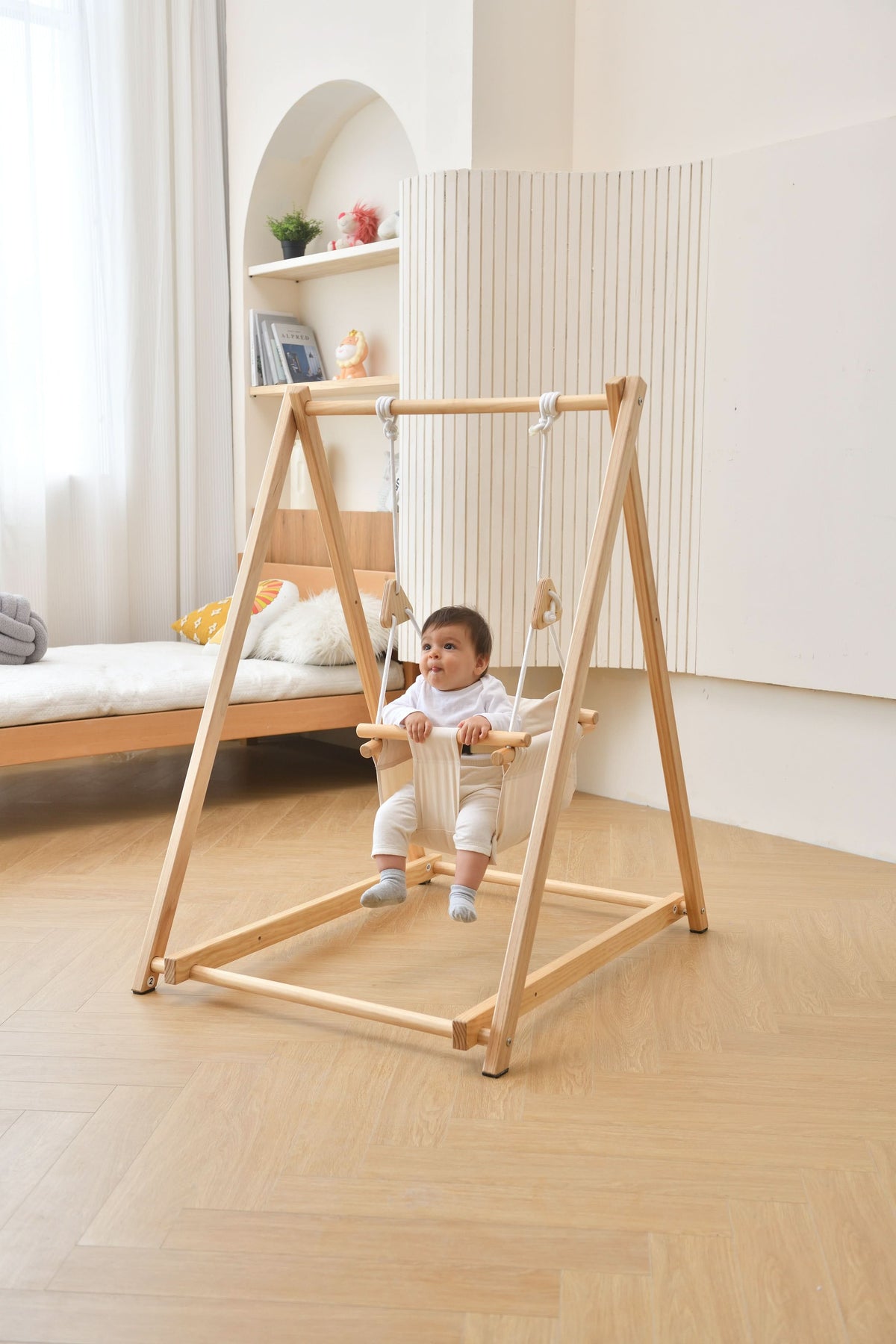 Spruce | Foldable Baby Swing - Blue Wave