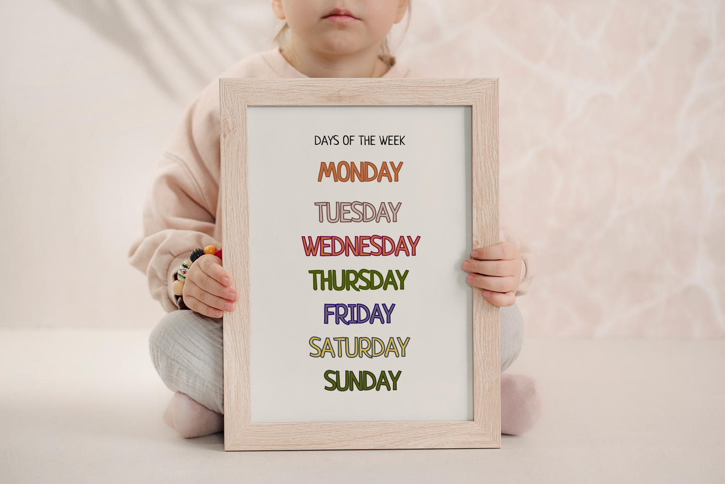 Days of the Week Poster - Montessori Educational Printable for Kids, Classroom & Nursery Decor | Digital Download