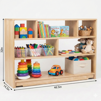 Montessori Classroom Shelf - 4' x 32" - Open Back
