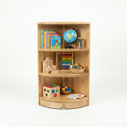 Montessori Classroom Corner Shelf - 32" Tall
