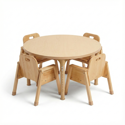 Round Adjustable Kids Table – 36" Diameter, 13" to 17" Height | Toddler & Preschool Activity Table for Classrooms & Daycares