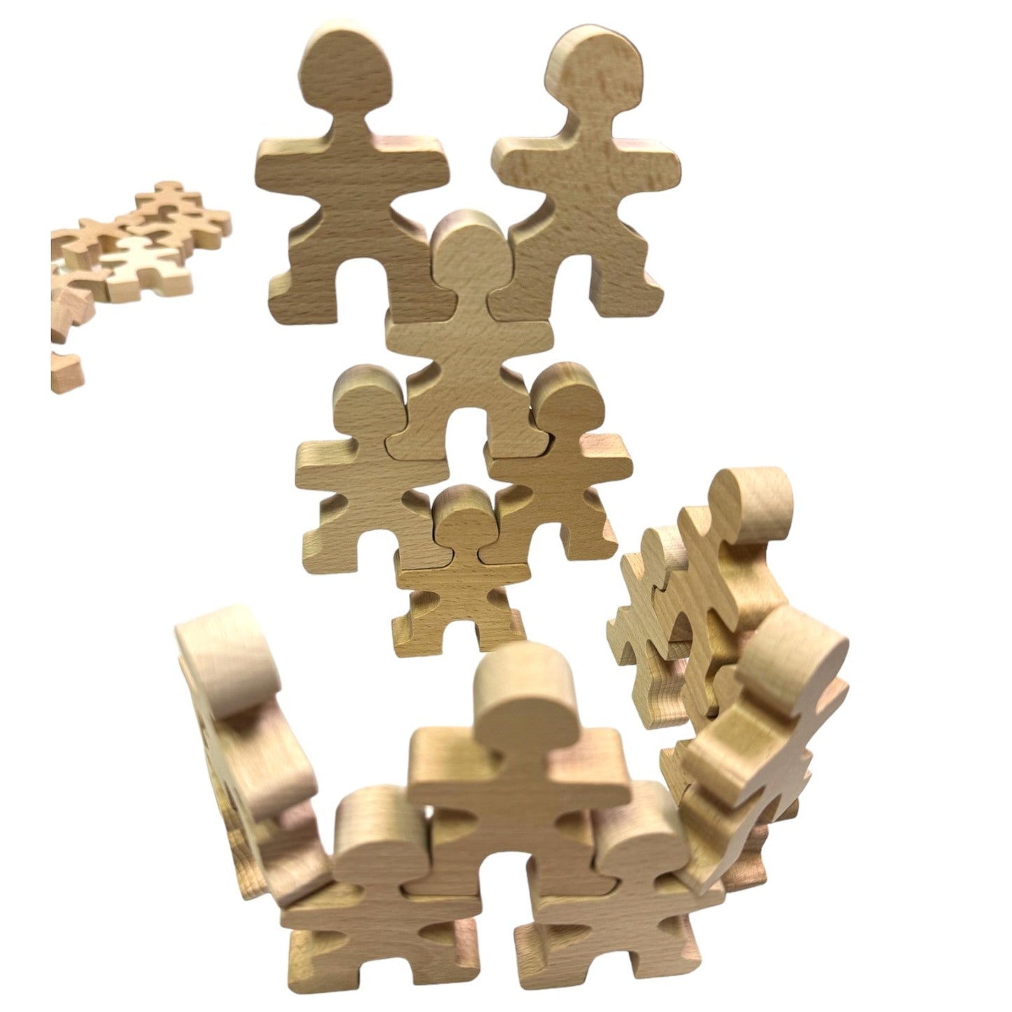 **Pre-order (Ships in 2-3 Weeks)**32 Pcs Wooden Little Balancing People Stacking Set