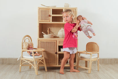 Little Feast Rattan Doll High Chair